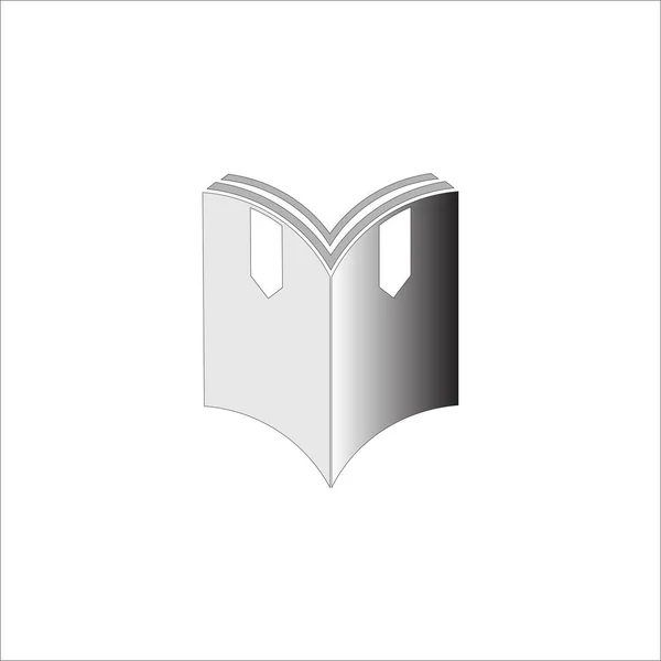 simge vektörü açık kitap şablonu tasarımı
