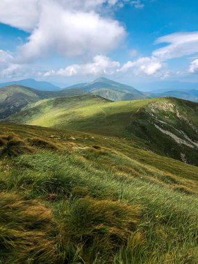 Dağ Sırası Yaz Panoraması. Yüksek kalite fotoğraf