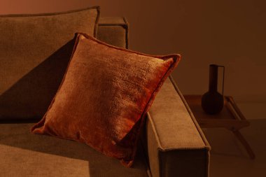 Kanepe, ev yapımı rahat tekstil. Yüksek kalite fotoğraf