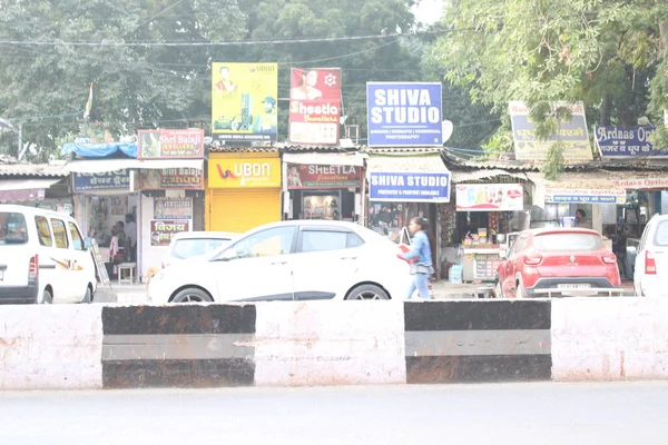 ムンバイ ラジャスタン州2022年1月1日 インドの通りでの動画のぼかし写真 — ストック写真
