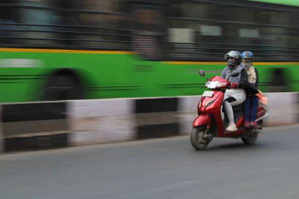 stock image Mumbai, Rajasthan 01 Jan 2022: Motion blur photos on the Indian street