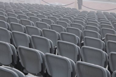 Front of the Grey seats in the stadium of India