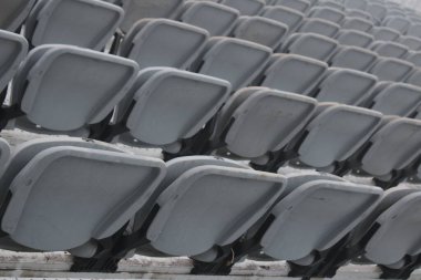Front of the Grey seats in the stadium of India