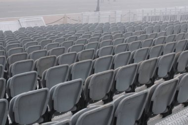 Front of the Grey seats in the stadium of India