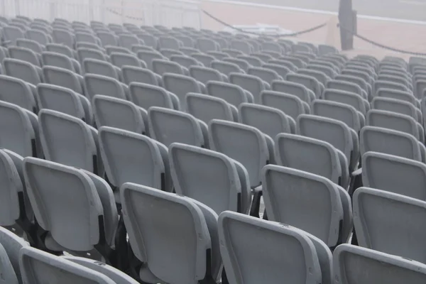 Front of the Grey seats in the stadium of India