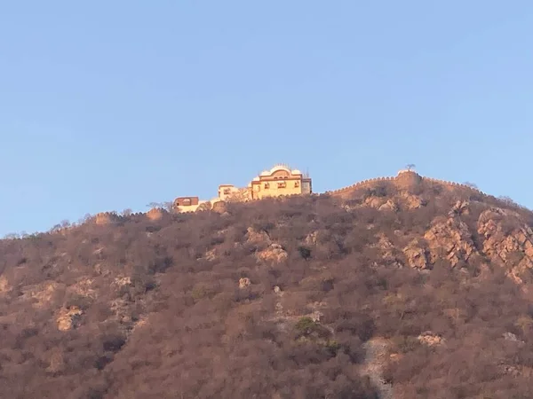 Aravalli Mountain Range, India : The oldest existing mountains in the world. Scene from hilltop monsoon palace.