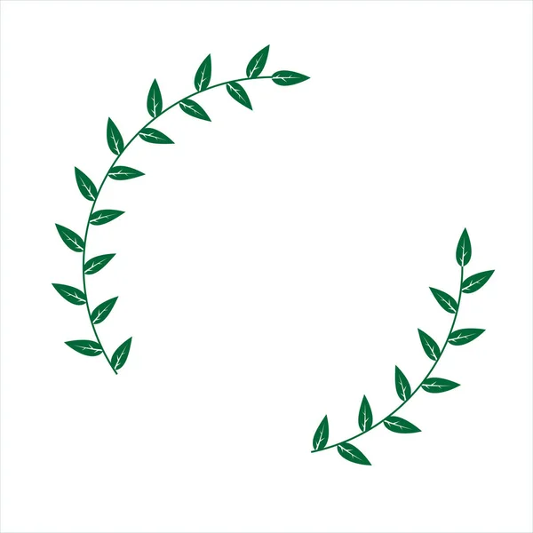 Handgezeichnete Blumenrahmen Mit Blumen Zweigen Und Blättern Kranz Elegante Logovorlage — Stockvektor