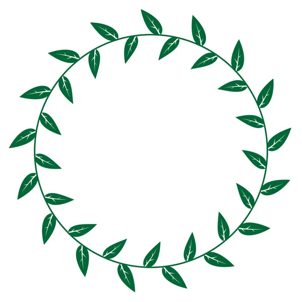 Handgezeichnete Blumenrahmen Mit Blumen Zweigen Und Blättern Kranz Elegante Logovorlage — Stockvektor
