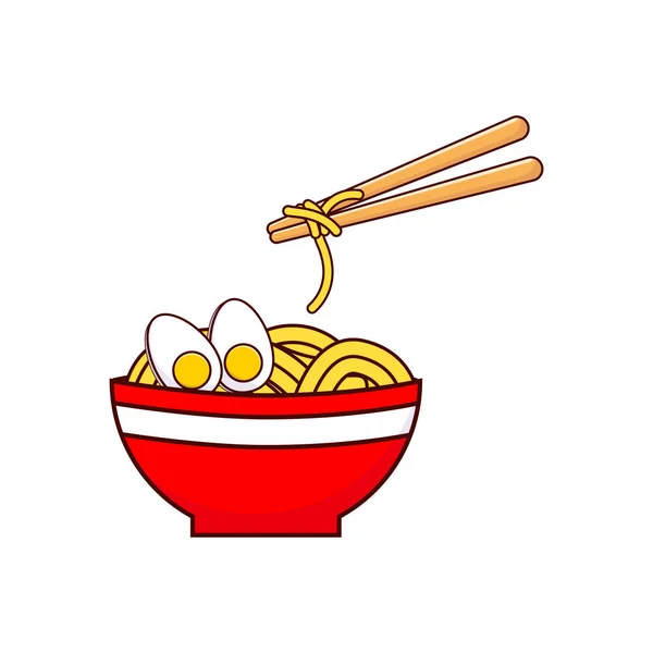 Ramen Creative Premium Illustration Design Najlepszy Pyszne Azjatyckie Wektor Żywności — Wektor stockowy
