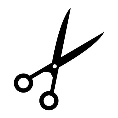 Makas simge siyah silueti kes