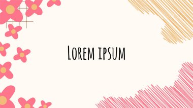 Çiçek ve kalem karalaması ile arkaplanı karala