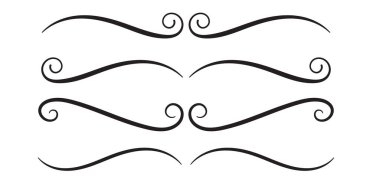 Klasik süslemeli metin ayırıcı sınır karalama el çizimi