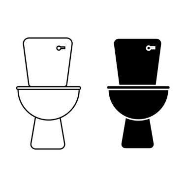 tuvalet simgesi bidet vektörü basit ayarla