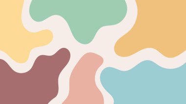 Renkli vintage arkaplan dalgası düz biçimi