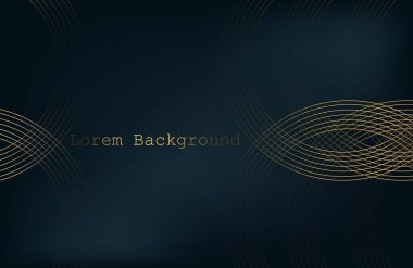 Altın dalga. Doğrusal geometrik Art deco tuğlaları. 20 'li yılların modası. Şatafatlı, pürüzsüz bir düzen. Paketleme veya menü tasarımı. Vektör. Soyut Segwit. ses dalgası