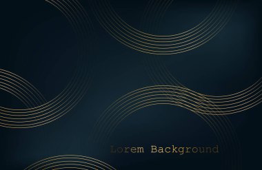 Altın dalga. Doğrusal geometrik Art deco tuğlaları. 20 'li yılların modası. Şatafatlı, pürüzsüz bir düzen. Paketleme veya menü tasarımı. Vektör. Soyut Segwit. ses dalgası