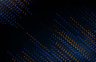 Soyut müzik arka planı. Büyük Veri Parçacığı Görselleştirmesi. Fen bilgisi fütüristik illüstrasyon. Ses dalgası. Görselleştirme. Soyut Segwit.