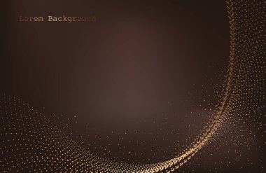 Müzik soyut koyu kahverengi arkaplan. Nokta dalga. ses dalgası. Müzik için eşitleyici, müzik dalgalarıyla ses dalgalarını gösterme, müzik arkaplan eşitleyici vektör kavramı. Vektör illüstrasyonu EPS10.