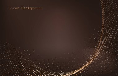 Müzik soyut koyu kahverengi arkaplan. Nokta dalga. ses dalgası. Müzik için eşitleyici, müzik dalgalarıyla ses dalgalarını gösterme, müzik arkaplan eşitleyici vektör kavramı. Vektör illüstrasyonu EPS10.