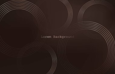 Lüks pastel renkte mocha mousse desenli (doku) birinci sınıf arkaplan tasarımı. İş afişi için soyut yatay vektör şablonu. Altın kahverengi daireli koyu kahverengi arkaplan. 