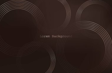 Lüks pastel renkte mocha mousse desenli (doku) birinci sınıf arkaplan tasarımı. İş afişi için soyut yatay vektör şablonu. Altın kahverengi daireli koyu kahverengi arkaplan. 