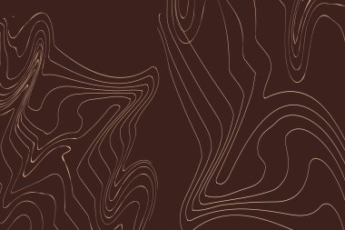 Şekillendirilmiş topografik hat haritası. Coğrafi hat dağ rahatlaması. Soyut çizgiler ya da dalgalı fon arkaplanı. Haritacılık, topoloji ya da arazi yolu kavramı. Düzenlenebilir felçli vektör illüstrasyonu