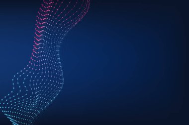 Siber Büyük Veri Akımı Parçacıkları Bokeh. Dijital Sinirsel Ağ. Yapay Zeka Teknolojisi Derin Öğrenme Makinesi kavramı. Dijital İletişim. Bilim Teknolojisi Sunum Vektörü.
