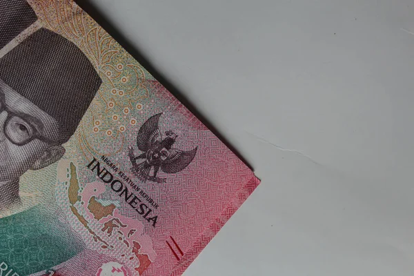 Karawang Indonezja 17Listopada 2022 Bank Indonezji 100 000 Banknotów Rupii — Zdjęcie stockowe
