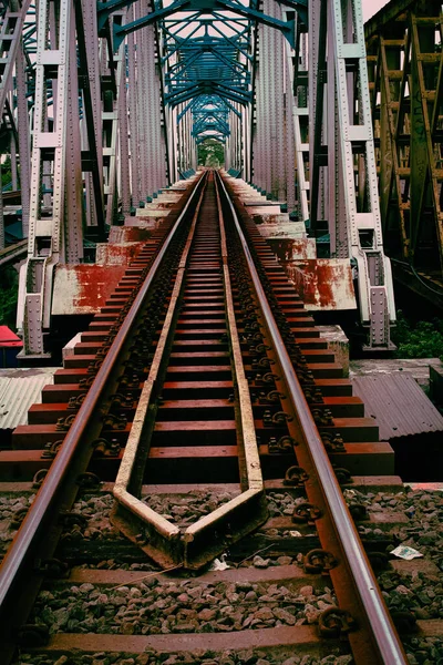 Mavi Gökyüzü Demiryolu Köprüsü Karawang Merkezlidir — Stok fotoğraf