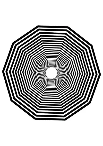 sonsuz Decagon decagono infinito siyah preto gemeotric