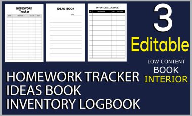 HOMEWORK TRACKERIDEAS BOOKINVENTORY LOGBOOK