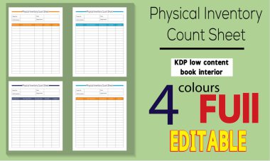 fiziksel envanter sayımı sayfası