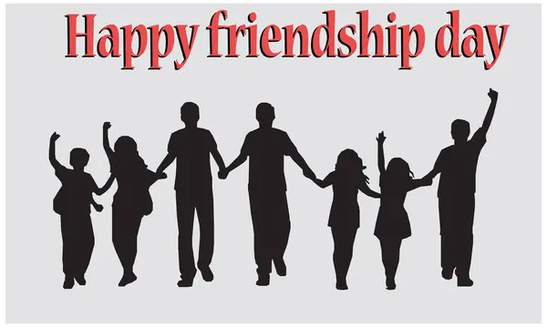 stock vector Heappy friendshipday.                                                                                                     It is a time to appreciate the friends who bring joy, support, and companionship into our lives.