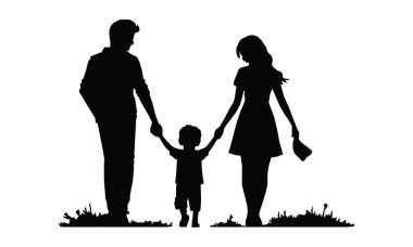 Mutlu arkadaşlık günü siluetleri.