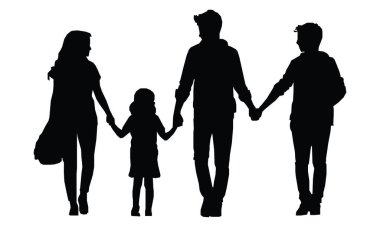 Mutlu arkadaşlık günü siluetleri.