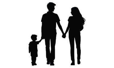 Mutlu arkadaşlık günü siluetleri.