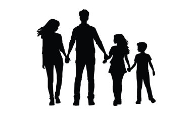 Mutlu arkadaşlık günü siluetleri.