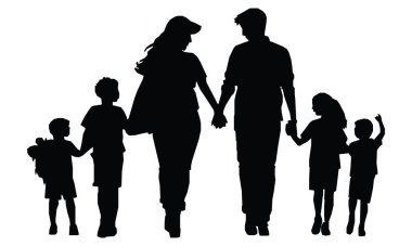 Mutlu arkadaşlık günü siluetleri.