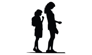 Mutlu arkadaşlık günü siluetleri.