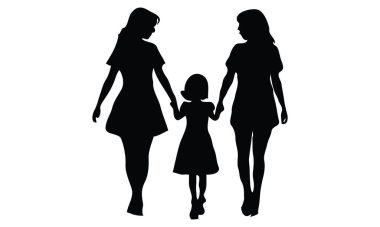 Mutlu arkadaşlık günü siluetleri.