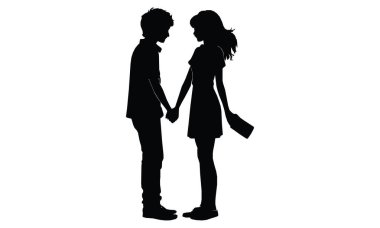 Mutlu arkadaşlık günü siluetleri.