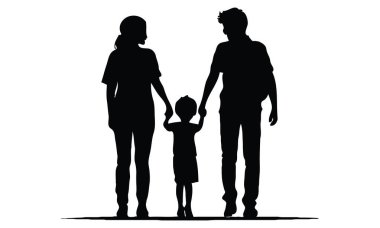 Mutlu arkadaşlık günü siluetleri.