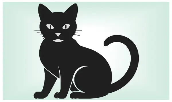 stock vector Cat silhouette, icon and logo for all Cat Lovers, International Cat Day.