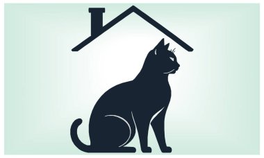 Kedi Silüeti Uluslararası Kedi Günü.