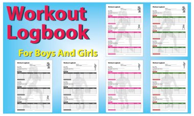 Egzersiz Planlayıcısı düşük içerikli karton kayıt defteri.