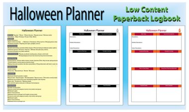 Cadılar Bayramı Planlayıcısı düşük içerikli karton defter, 31 Ekim Parti Yönetim Günlüğü Cadılar Bayramı Kutlamaları