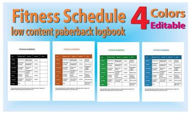 Fitness Zamanlaması Düşük içerik karton kayıt defteri.