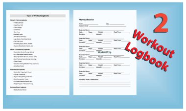 Günlük Günlük Kaydı Yazdırma Şablonu Yazdırma Uygulama Planlayıcısı the Daily Gym Journal for Strength, Cardio, Progress & Goals Tracking