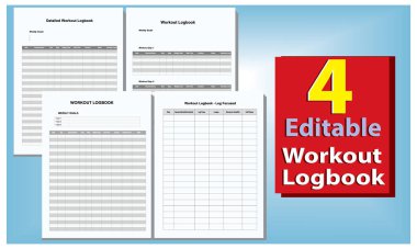 Günlük Günlük Kaydı Yazdırma Şablonu Yazdırma Uygulama Planlayıcısı the Daily Gym Journal for Strength, Cardio, Progress & Goals Tracking