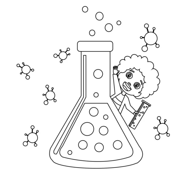 Bild Färg Illustration För Barn Experiment — Stock vektor